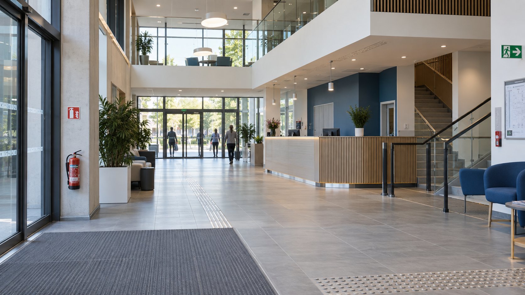 Intérieur d’un établissement recevant du public illustrant les obligations d’un ERP de catégorie 4