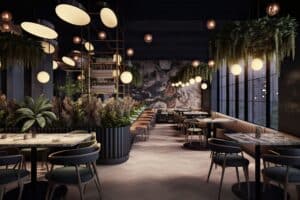 Image d'un aménagement de restaurant