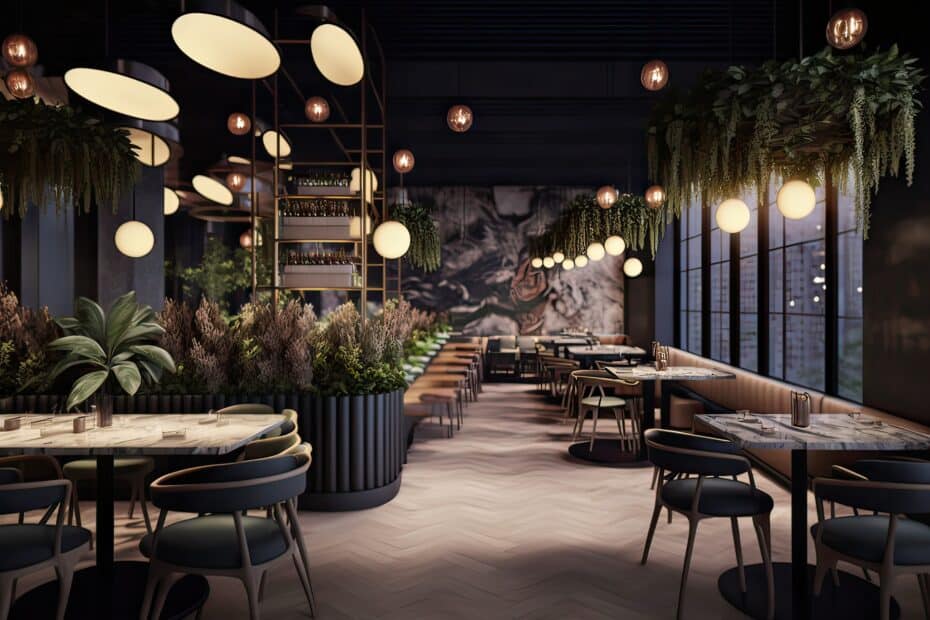 Image d'un aménagement de restaurant