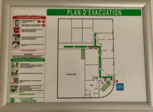 Exemple d'un plan d'évacuation ERP